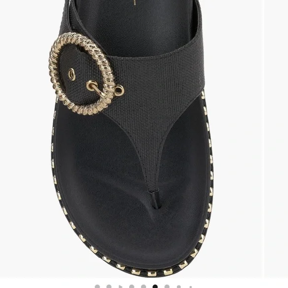 Jessica Simpson Cymmeri Stud Sandal black size 11 Gold Studs - Picture 3 of 10